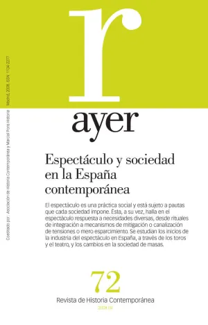 ESPECTÁCULO Y SOCIEDAD EN LA ESPAÑA CONTEMPORÁNEA